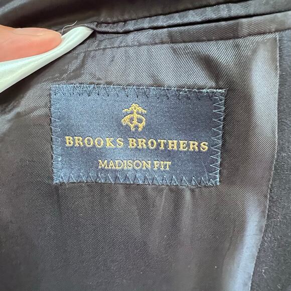 Brooks Brothers Madison Men's Pure Wool Blazer Jacket Size 46R Gold Button NWOT - Picture 11 of 15